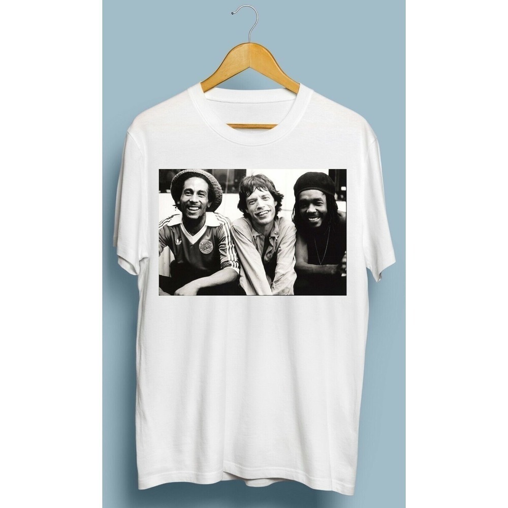 Bob Marley Mick Jagger T Shirt - Picture 1 of 4